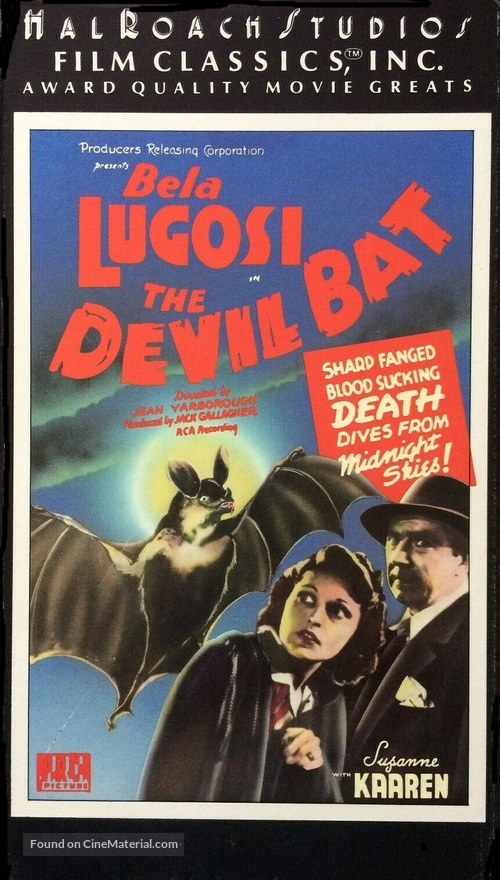 The Devil Bat - VHS movie cover