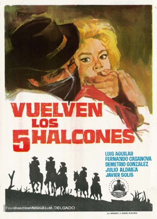 Vuelven los cinco halcones - Mexican Movie Poster