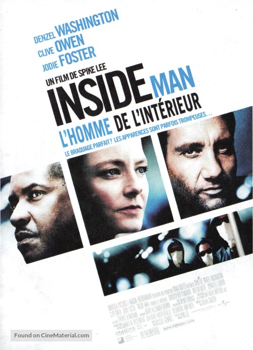 Inside Man - French Movie Poster