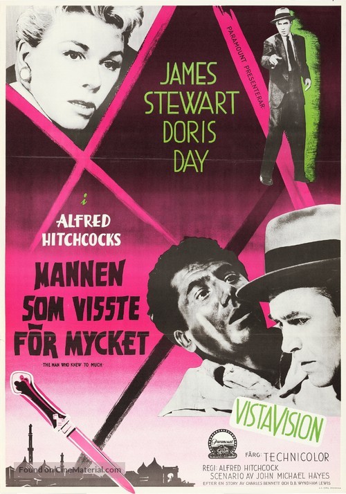 The Man Who Knew Too Much - Swedish Movie Poster