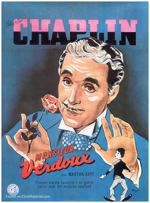 Monsieur Verdoux - Danish Movie Poster