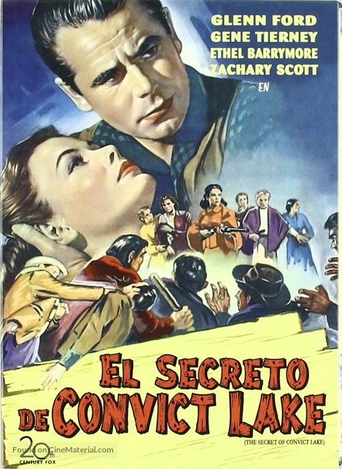 The Secret of Convict Lake - Spanish DVD movie cover