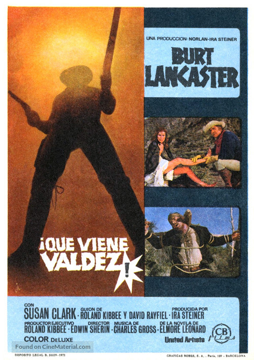 Valdez Is Coming - Spanish Movie Poster