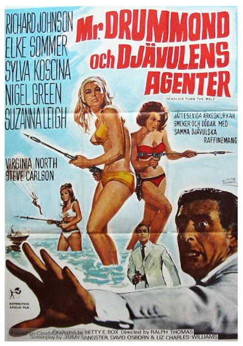 Deadlier Than the Male - Swedish Movie Poster