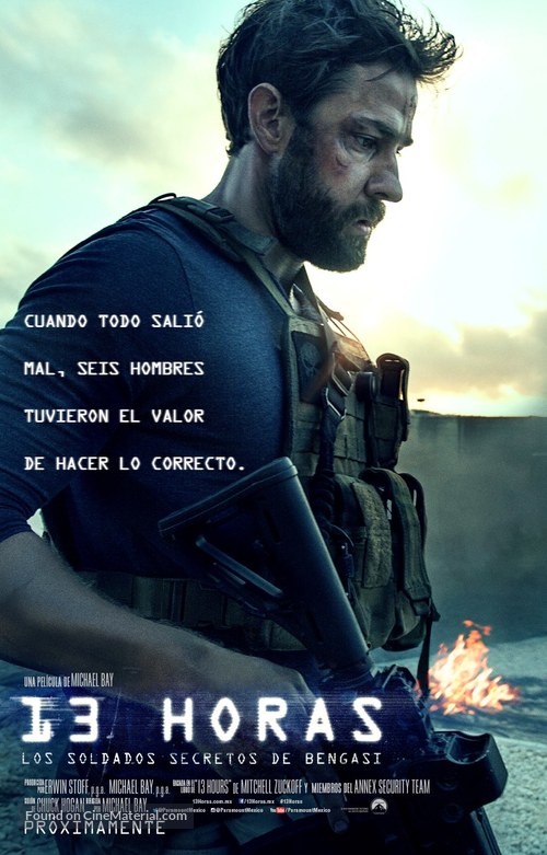 13 Hours: The Secret Soldiers of Benghazi - Mexican Movie Poster