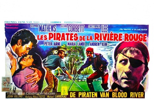 Pirates of Blood River - Belgian Movie Poster