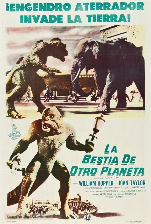 20 Million Miles to Earth - Argentinian Movie Poster