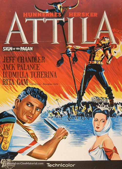 Sign of the Pagan - Danish Movie Poster
