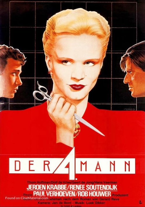 De vierde man - German Movie Poster