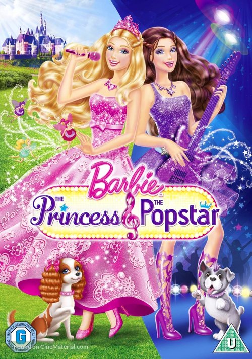 Barbie: The Princess &amp; the Popstar - British DVD movie cover