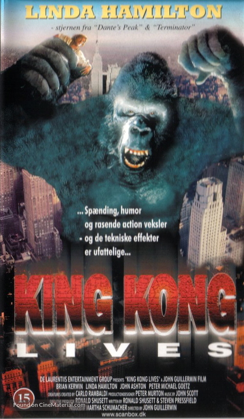 King Kong Lives - Danish VHS movie cover