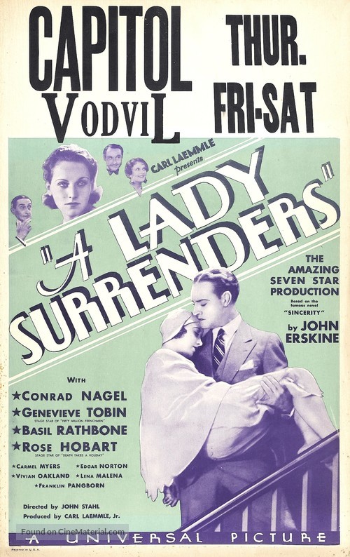 A Lady Surrenders - Movie Poster