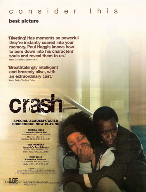 Crash - For your consideration movie poster