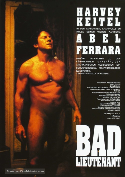 Bad Lieutenant - German Movie Poster