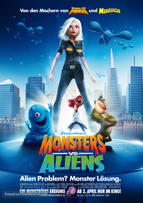 Monsters vs. Aliens - German Movie Poster