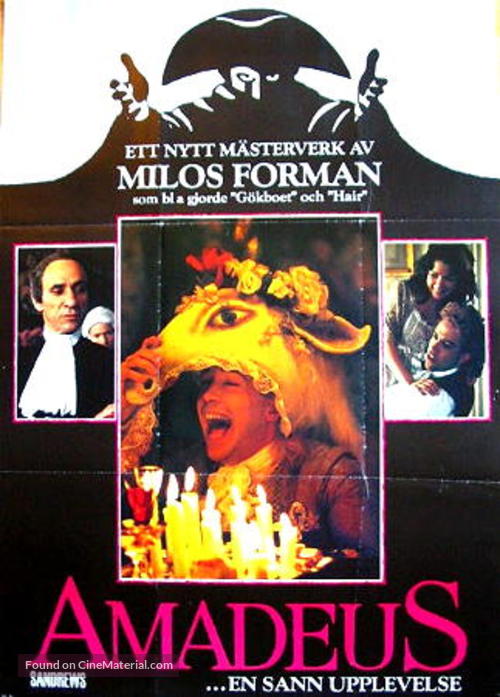 Amadeus - Swedish DVD movie cover
