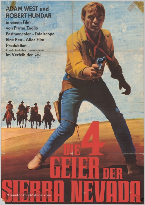 I quattro inesorabili - German Movie Poster