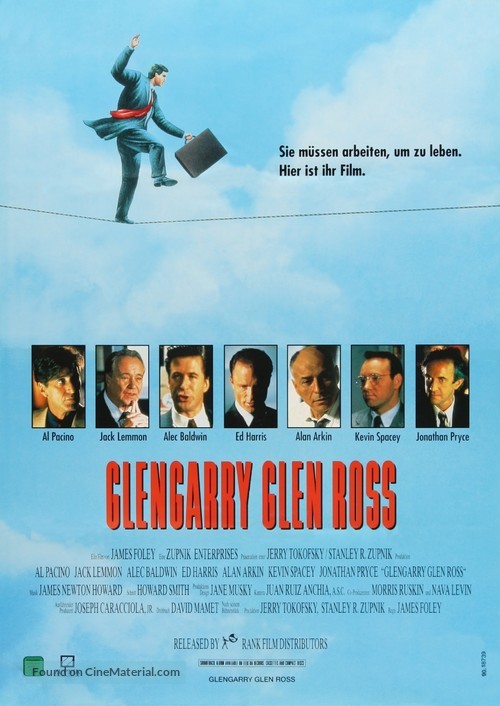 Glengarry Glen Ross - German Movie Poster