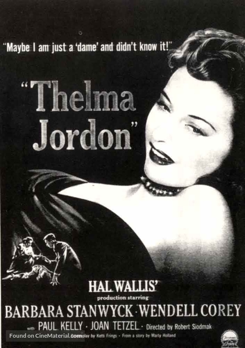 The File on Thelma Jordon - Movie Poster