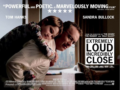 Extremely Loud &amp; Incredibly Close - British Movie Poster