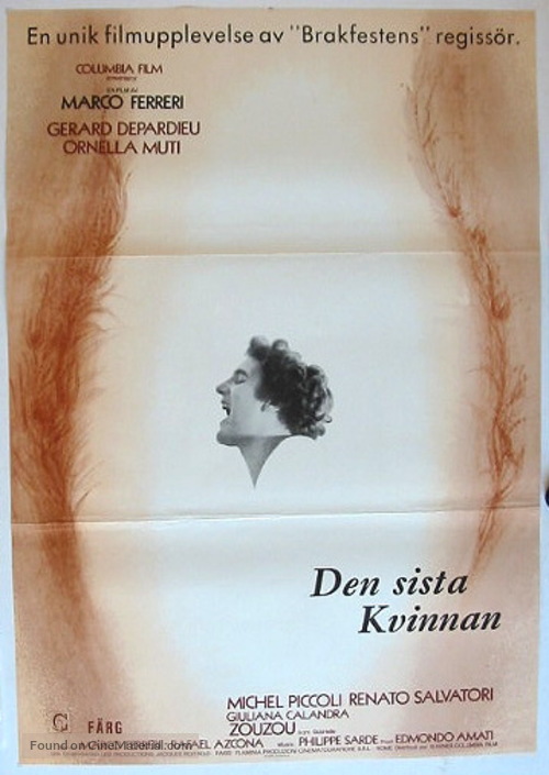 La derni&egrave;re femme - Swedish Movie Poster