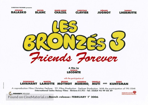 Les bronz&eacute;s 3: amis pour la vie - International Movie Poster