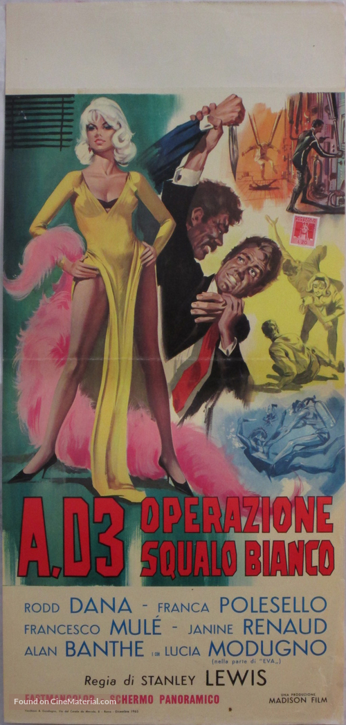 A.D.3 operazione squalo bianco - Italian Movie Poster