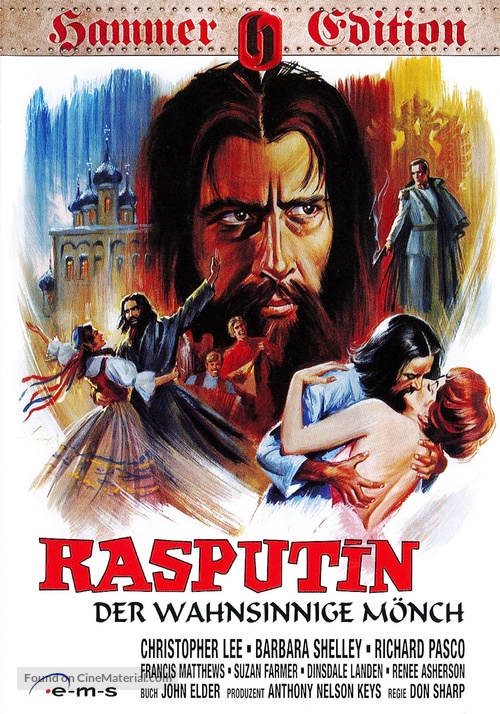 Rasputin: The Mad Monk - German DVD movie cover
