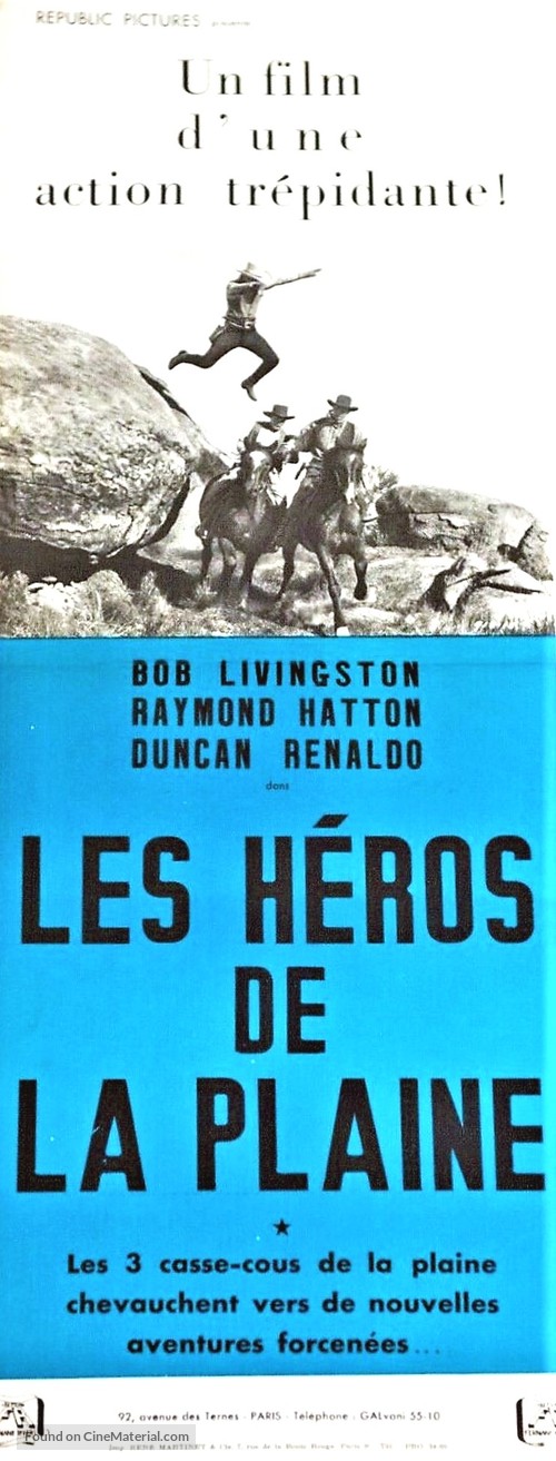 Heroes of the Saddle - French Movie Poster