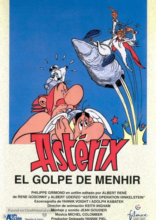 Ast&eacute;rix et le coup du menhir - Spanish VHS movie cover