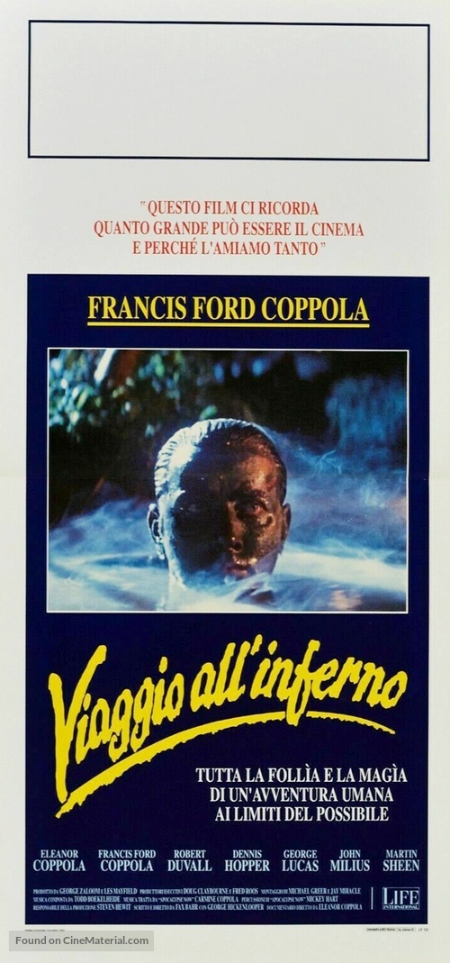 Hearts of Darkness: A Filmmaker&#039;s Apocalypse - Italian Movie Poster