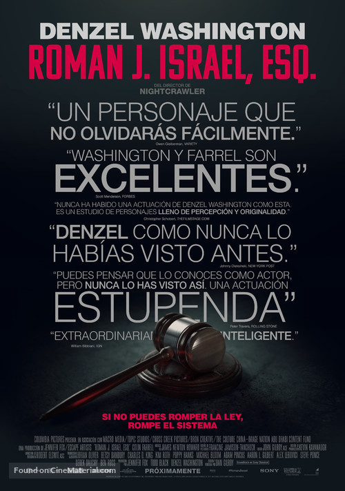 Roman J Israel, Esq. - Spanish Movie Poster