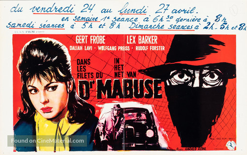 Im Stahlnetz des Dr. Mabuse - Belgian Movie Poster