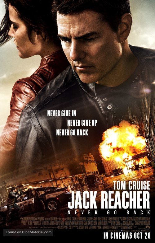 Jack Reacher: Never Go Back - Singaporean Movie Poster