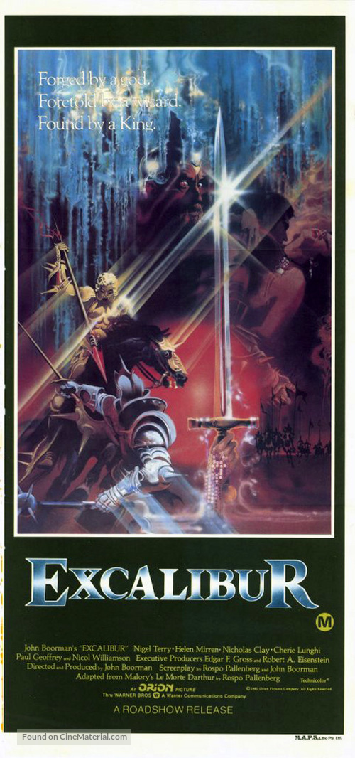 Excalibur - Australian Movie Poster