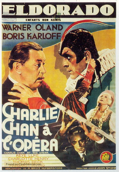 Charlie Chan at the Opera - French Movie Poster