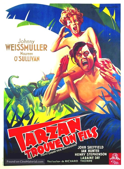 Tarzan Finds a Son! - French Movie Poster