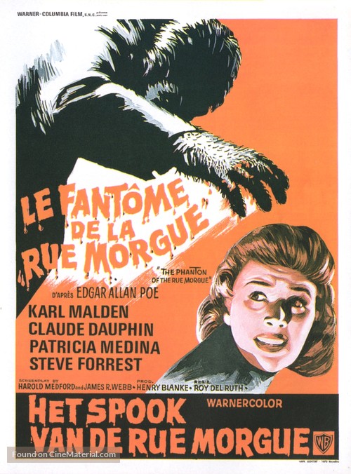 Phantom of the Rue Morgue - Belgian Movie Poster