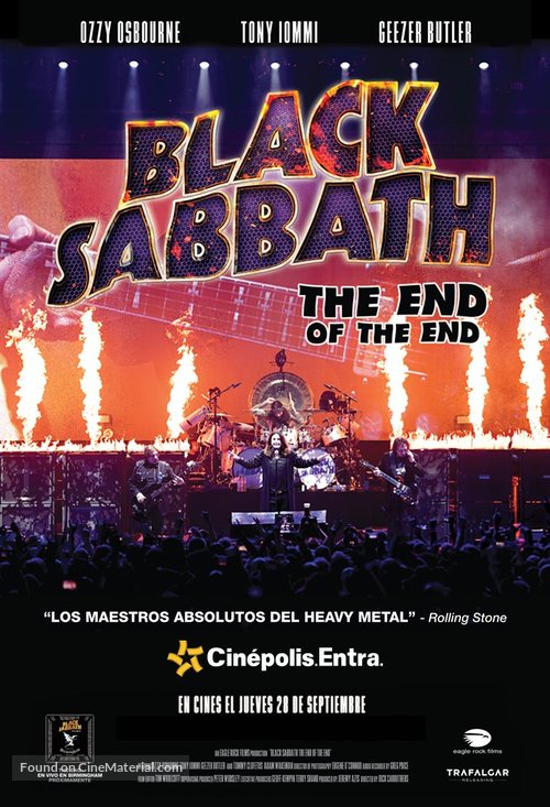 Black Sabbath the End of the End - Peruvian Movie Poster