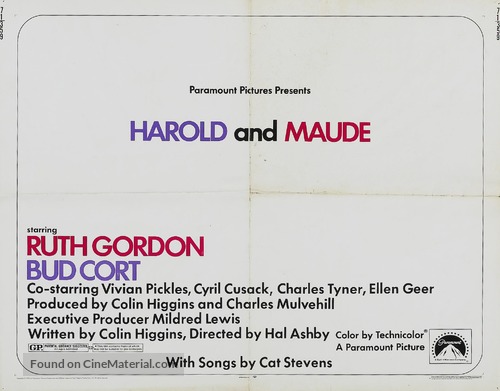 Harold and Maude - Movie Poster