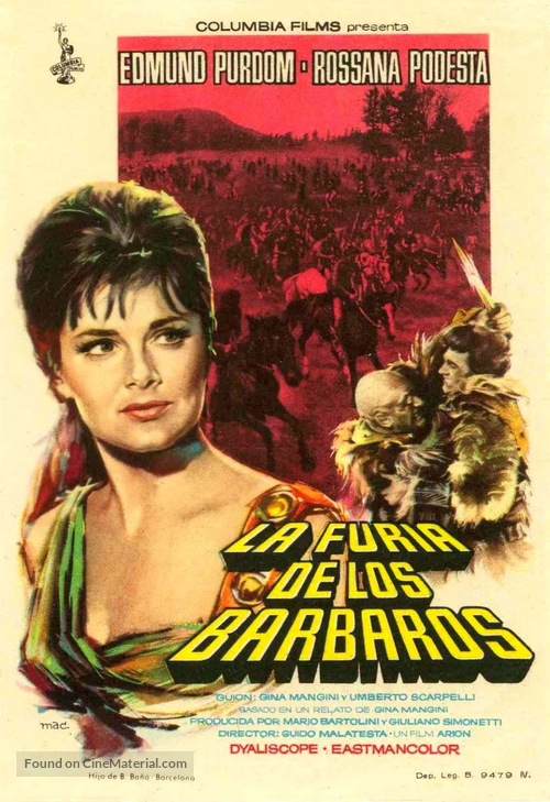 La furia dei barbari - Spanish Movie Poster