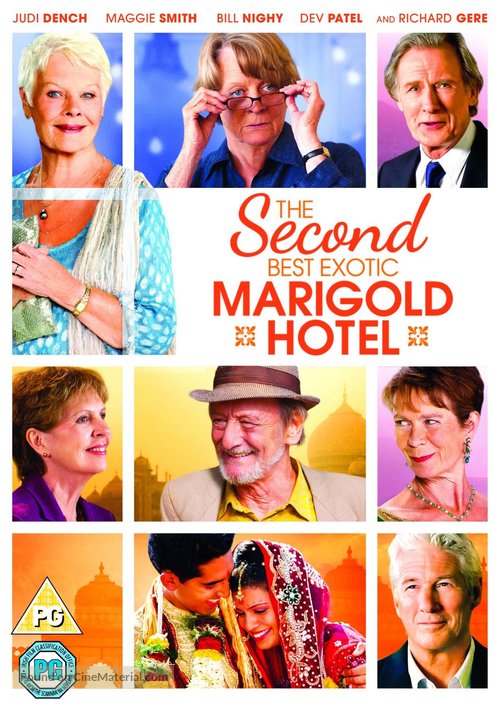 The Second Best Exotic Marigold Hotel - British DVD movie cover