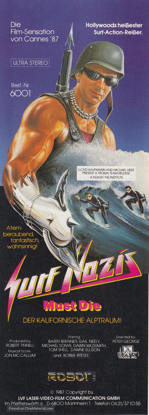 Surf Nazis Must Die - German Video release movie poster