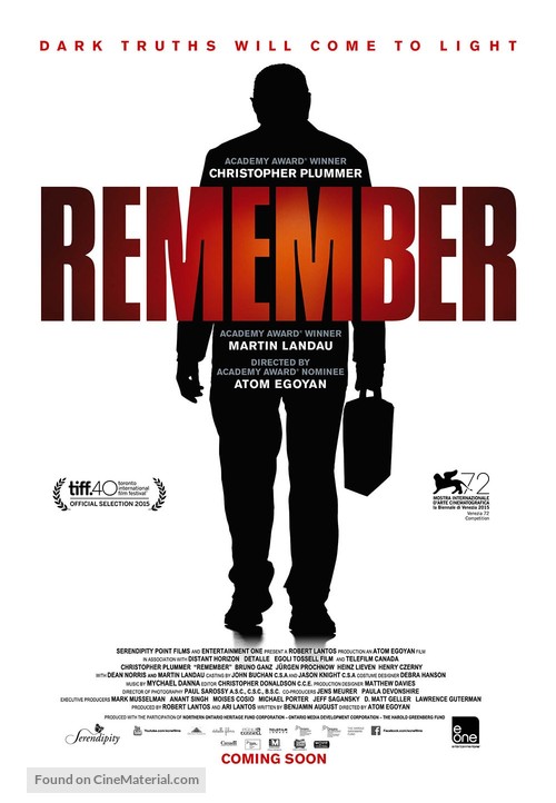 Remember - Canadian Movie Poster