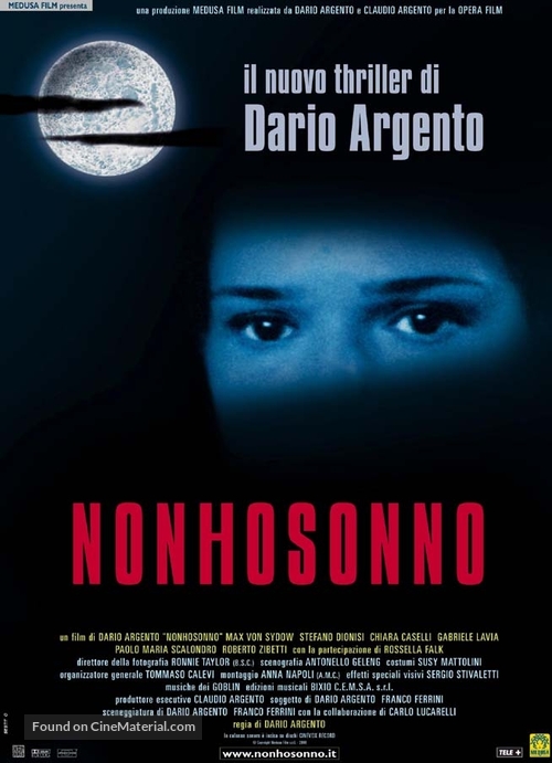Non ho sonno - Italian Movie Poster