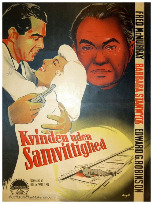 Double Indemnity - Danish Movie Poster