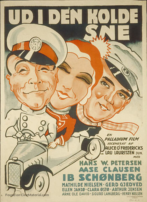 Ud i den kolde sne - Danish Movie Poster