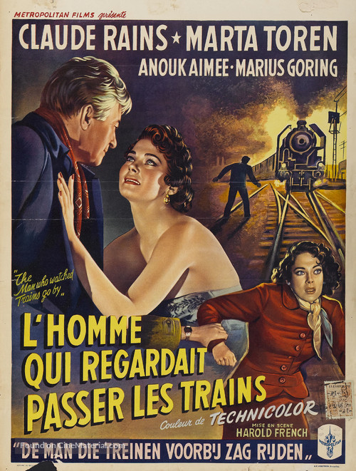 The Man Who Watched the Trains Go By - Belgian Movie Poster
