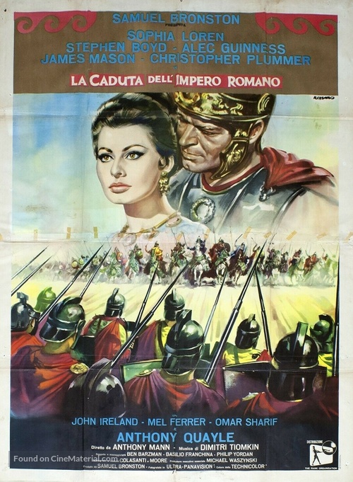 The Fall of the Roman Empire (1964) Italian movie poster