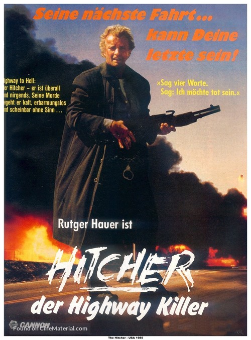 The Hitcher - German Movie Poster